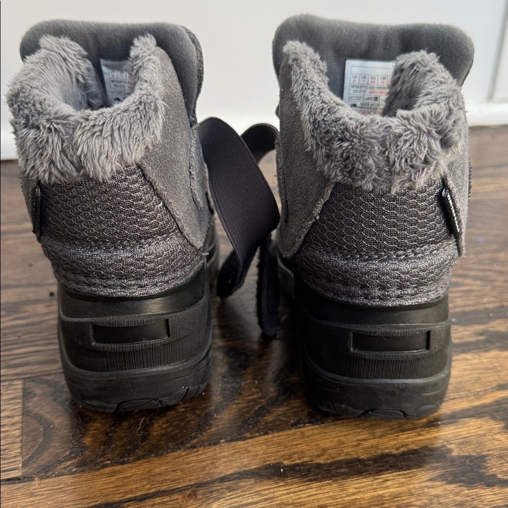 North Face Toddler Alpenglow II snow waterproof Boots zinc gray and black size 8 - Picture 5 of 8